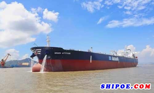 舟山中远海运重工为AEGEAN SHIPPING建造的第一艘113000载重吨原油轮