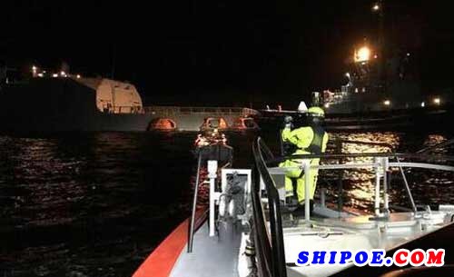 　挪威海军和海上救援力量救援“海尔格·英斯塔”号的情况。