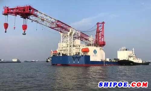 江苏大洋海装500T自升式风电安装维护平台顺利完成拖航