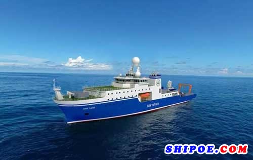 中山大学6000吨级海洋综合科考实习船效果图