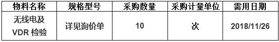 无线电及VDR检验询价询价公告