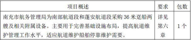 2艘36米趸船采购项目公开招标采购公告