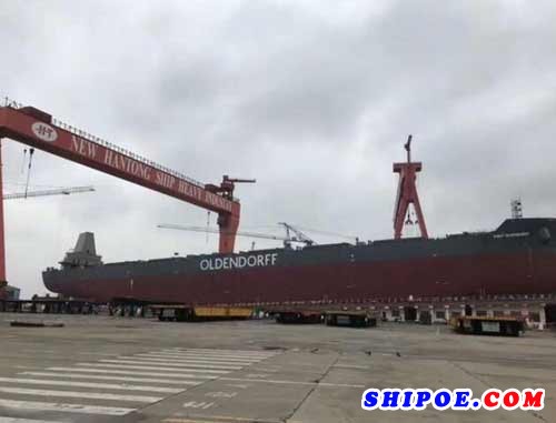 韩通为Oldendorff建造的一艘82000吨散货船下水