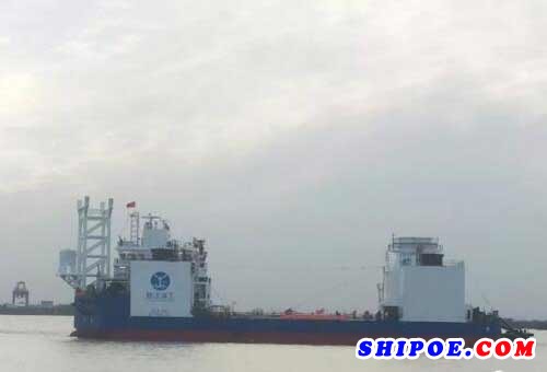 江苏大洋海装2#80米混合动力维护工作船试航