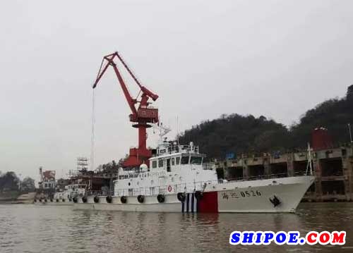 同方江新为山东海事局建造“海巡0526”巡逻船解缆起航