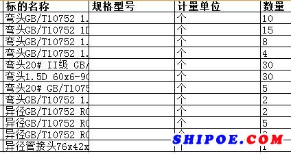 上海中遠(yuǎn)海運重工有限公司的彎頭20# II級