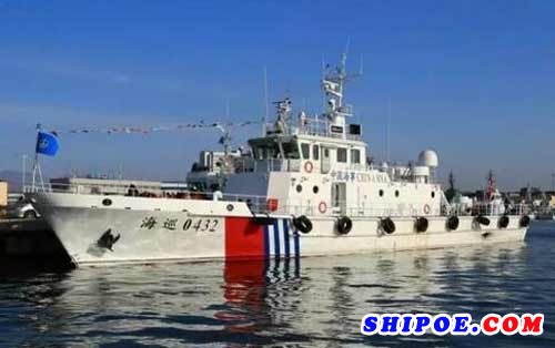 同方江新造“海巡0313”和“海巡0432”巡逻船正式交接列编