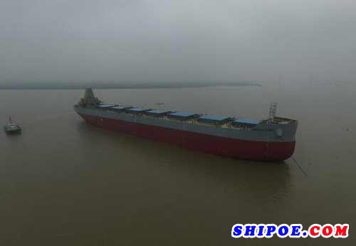 韩通为Nisshin建造第二艘82000吨散货船下水