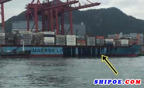 马士基集装箱船在香港码头发生大规模漏油事件