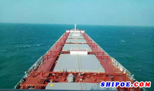 金陵船舶为山东海运建造第8艘82000吨散货船顺利试航