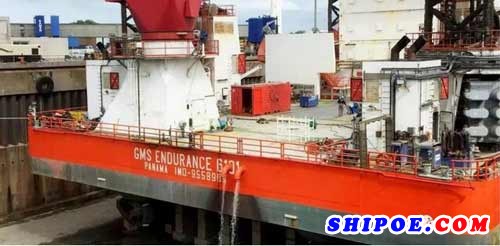GMS自升式平台船在达门修船厂完成检修维护