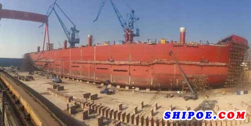 上海船厂首制108000吨冰级散货船实现全船贯通节点
