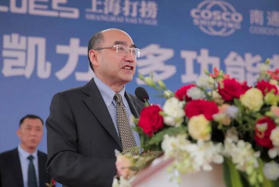 蒋岩在讲话中表示，上海打捞局十分重视与中远海运重工的合作关系