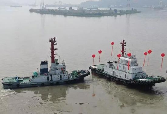 华海重工建造的全回转大功率拖轮顺利下水