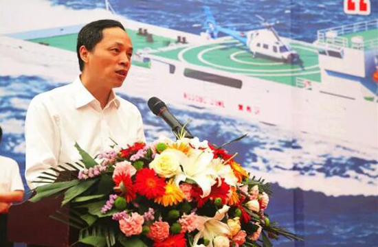 梁师清致辞表示，武船在公务船建造领域积累的宝贵经验