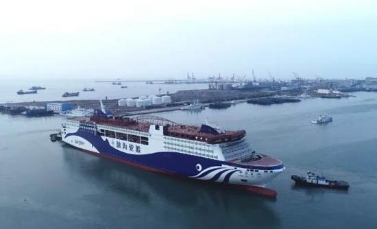 黄海造船有限公司建造交付的大型豪华客滚船已达26艘