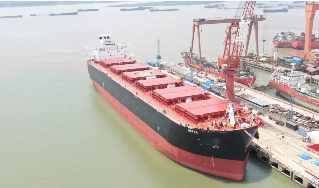 上船院设计64000载重吨木屑运输船交付