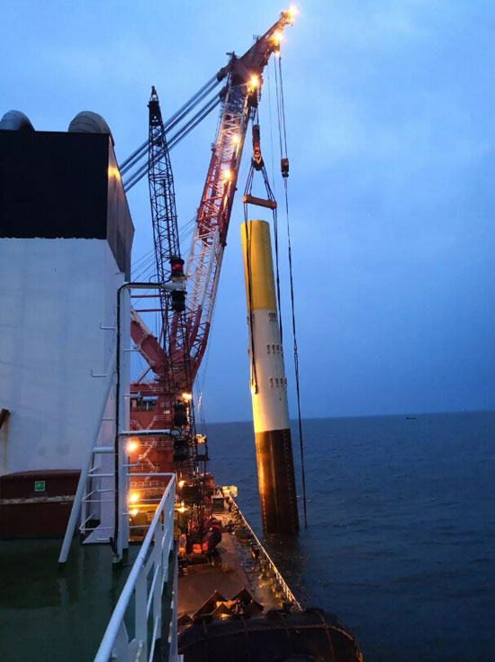 全球最重单桩！阳西沙扒海上风电场顺利完成首根桩沉桩