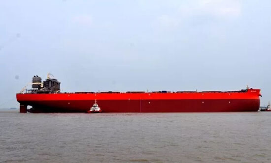 新时代造船325000吨超大型矿砂船建成下水