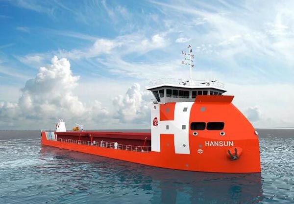 禺疆船舶科技签订5400DWT新混合电推散货船送审设计合同