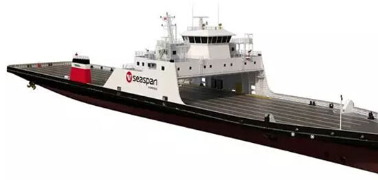 达门为Seaspan建造双燃料混合动力LNG-Hybrid滚装渡轮