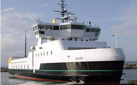 世界第一艘电池组渡轮Ellen号处女航