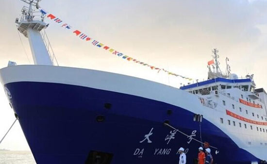 黄埔文冲4000吨级大洋综合资源调查船“大洋号”完成海试