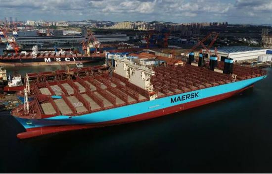 大连中远海运重工完工马士基航运首艘大型集装箱轮脱硫改装项目