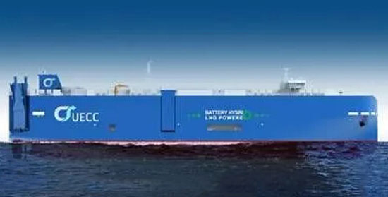 UECC在江南造船增订第3艘3600车双燃料混合动力汽车运输船
