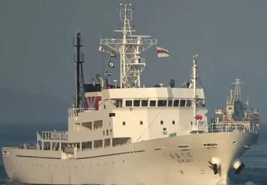 日本公务船撞沉朝鲜渔船，致20人落水