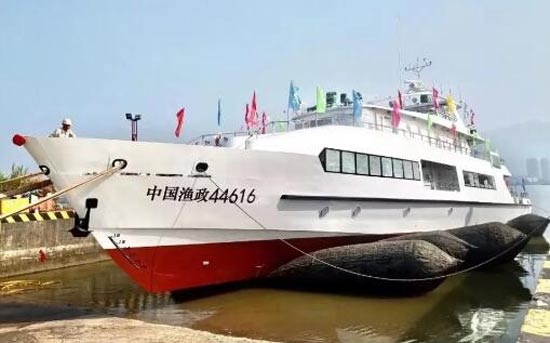 广州船院设计的新一代海洋指挥公务船顺利下水
