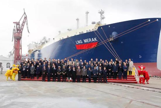 提前三个月！沪东中华亚马尔项目第二艘LNG船命名交付