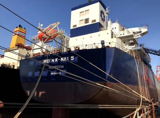 舟山中远海运重工8.16万吨散货船N749顺利完成主机系泊试验节点