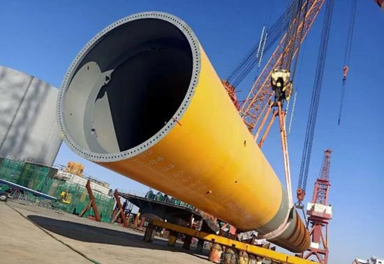 振华海工：中广核阳江南鹏岛海上风电单桩项目管桩全部发运