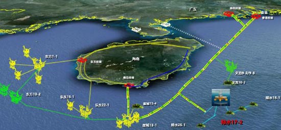 陵水17-2氣田開發(fā)項(xiàng)目示意圖