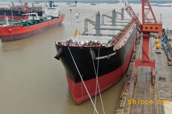 全球最大木屑船在中船澄西交付