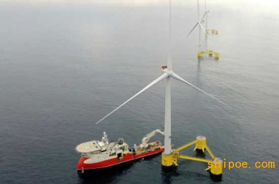 大西洋首个浮式海上风场全部投产发电