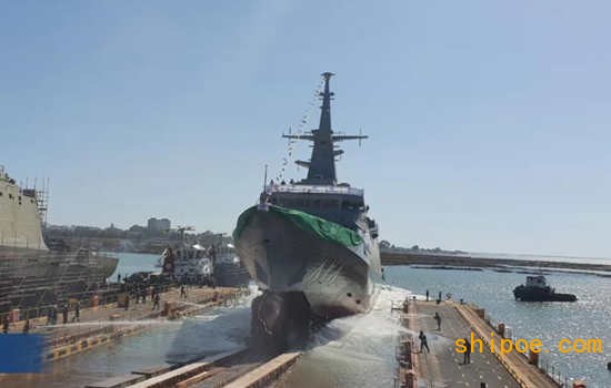 沙特海军首艘新型护卫舰下水
