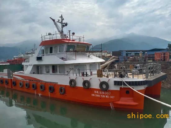 福船集团海电运维307&308新型钢质双体运维船成功下水
