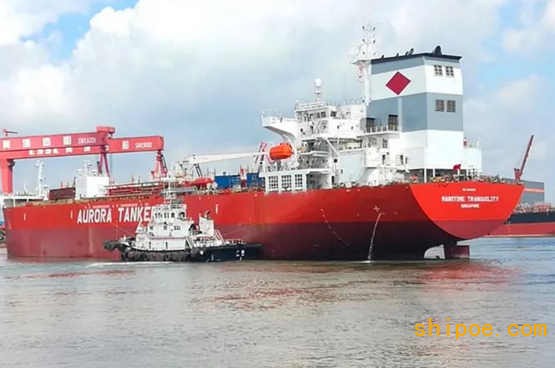 广船国际为IMC和中船租赁建造MR型化学品/成品油船2号船命名交付