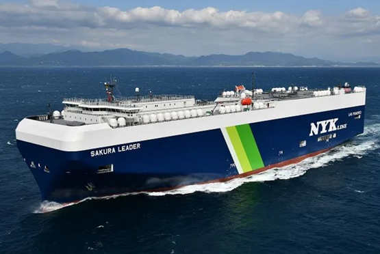 NYK接收首艘日本本土建造双燃料汽车运输船！