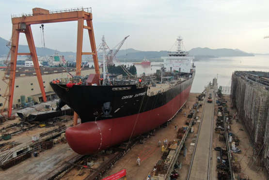 东南造船为马来西亚ORKIM MARINE SDN BHD公司承建的9000吨成品油轮