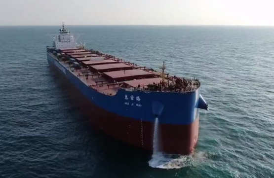  武船集团21万吨散货船首制船试航凯旋