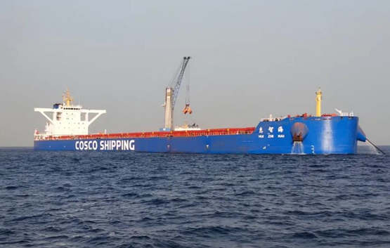 中远海运散运：首艘中铝几内亚项目定制船惠智海轮首航满载回国