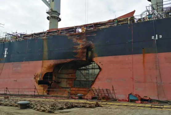 广东中远海运重工完成“清风”轮海损修理工程