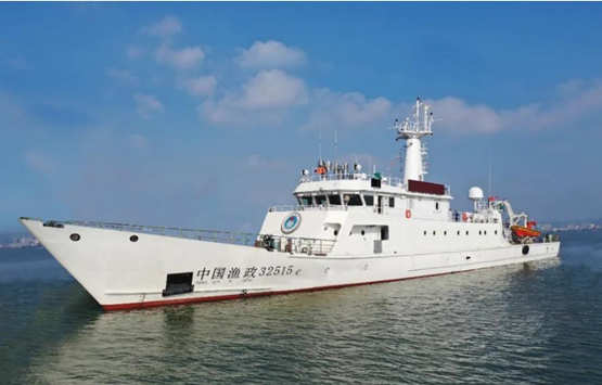 江龙承建70米/600吨级渔政执法船首次海试