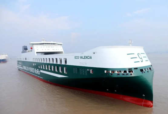 南京金陵船厂交付意大利Grimaldi公司第五艘7800米车道货物滚装船
