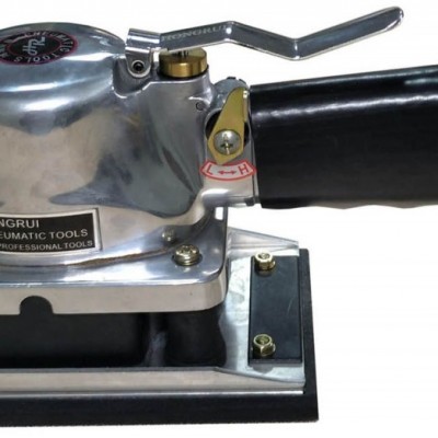 台湾HONGRUI鸿瑞中央集尘自吸尘气动方形砂纸打磨机
订货号：HR4006A
底盘规格：93X176mm
吸尘孔数：3+2+3孔
震动轨迹：5mm
耗气大小：400升/分钟
震动频率：8000bpm
砂纸安装：尼龙粘扣
磨机重量：2.1公斤
粘贴400目以下砂纸对平板面快速打磨抛光，涂装除漆、和腻子快速打磨
可以配套在环保打磨设备集尘主机上打磨使用，在打磨的同时通过吸尘机把打磨出来的粉尘全部吸收到集尘桶内，提高打磨效率、保护工作环境清洁、和工作人员的身体健康！
特别提醒： 此磨机吸尘口有两种结构，一种是带内螺纹的吸尘口，吸尘管直接旋进去，另一种是外径32mm铝头，需要吸尘管用橡胶头套在磨机吸尘口上，购买时请确认所需配置的吸尘口是那种

特点
1.冲程震动式打磨，平衡性高，研磨力强，双手用力压下磨机不会停，双手操作打磨长时间不容易疲劳
2.高品质工业级气动打磨机，可以生产线长时间打磨抛光，特别适用于大平板面快速打磨抛光
备注：此磨机为自吸尘磨机，磨机没有消音器，磨机压缩空气排出时经过吸尘口，需要连接吸尘管，否则打磨时排气噪音比较大，不配自吸管袋，需要连接到集尘机上使用才能除尘，和降低排气噪音。