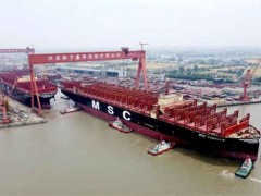揚子鑫福造 第三艘24000TEU集裝箱船“MSC MICHEL CAPPELLINI”輪交付